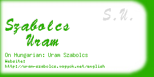 szabolcs uram business card